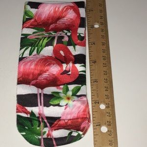 Flamingo Stripes Print Socks (1 Pair)